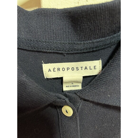 Aeropostale A87 Juniors Polo Shirts Lot Of 2 NWT Pink Navy Large School Uniform - Picture 2 of 6